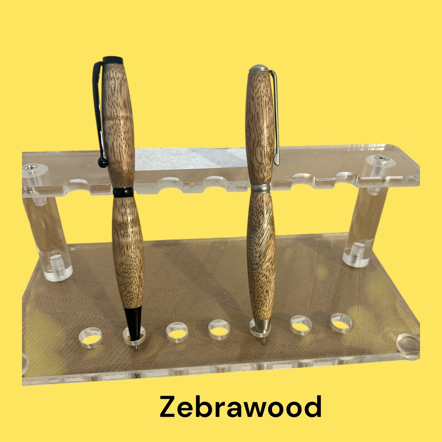 Zebrawood custom crafted pens